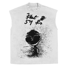 Alien Sleeveless Tee - White - Front