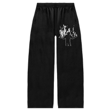 Burning Baggy Sweatpants - Black - Front