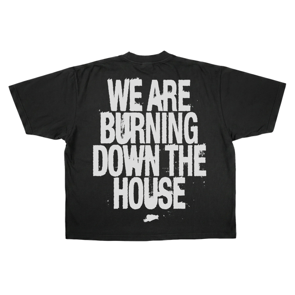 Burning Drop Tee - Black - Back