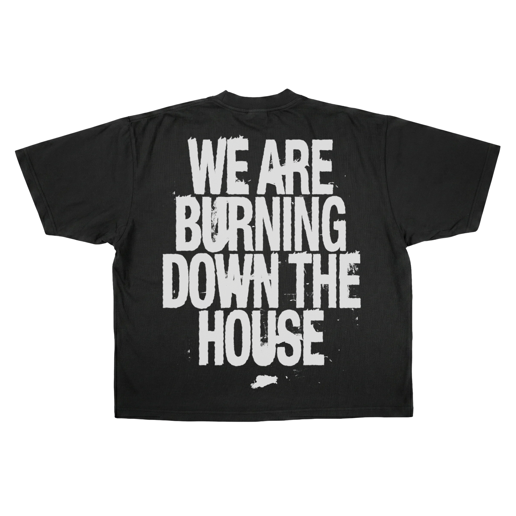 Burning Drop Tee - Black - Back