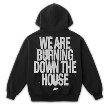 Burning Zip Up - Black - Back