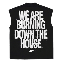 Burning Sleeveless Tee - Black - Back