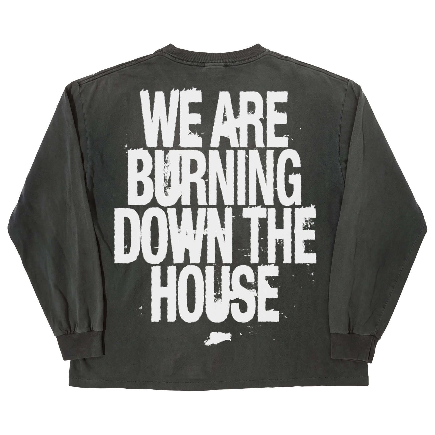 Burning L/S Tee - Black - Back