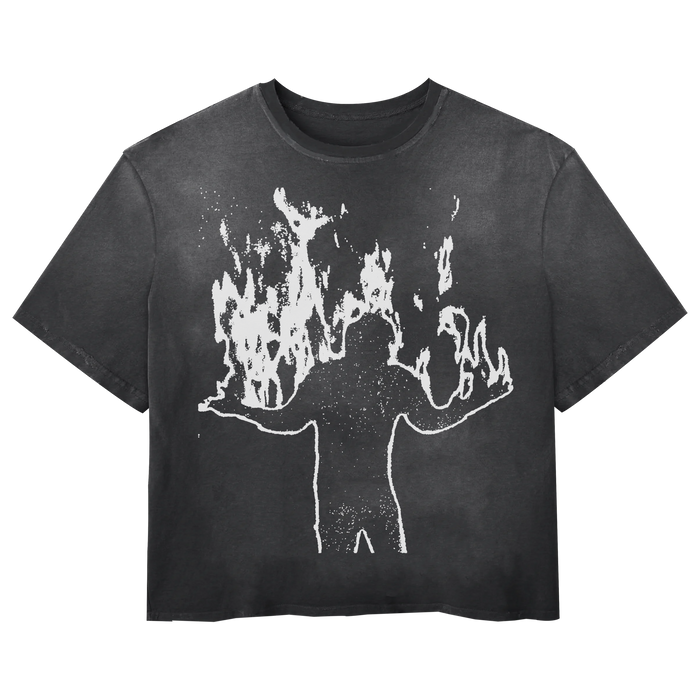 Burning Tee - Black - Front
