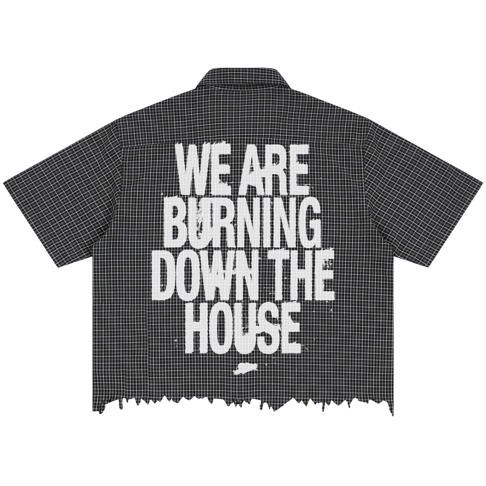 Burning Distress Button Up - Back