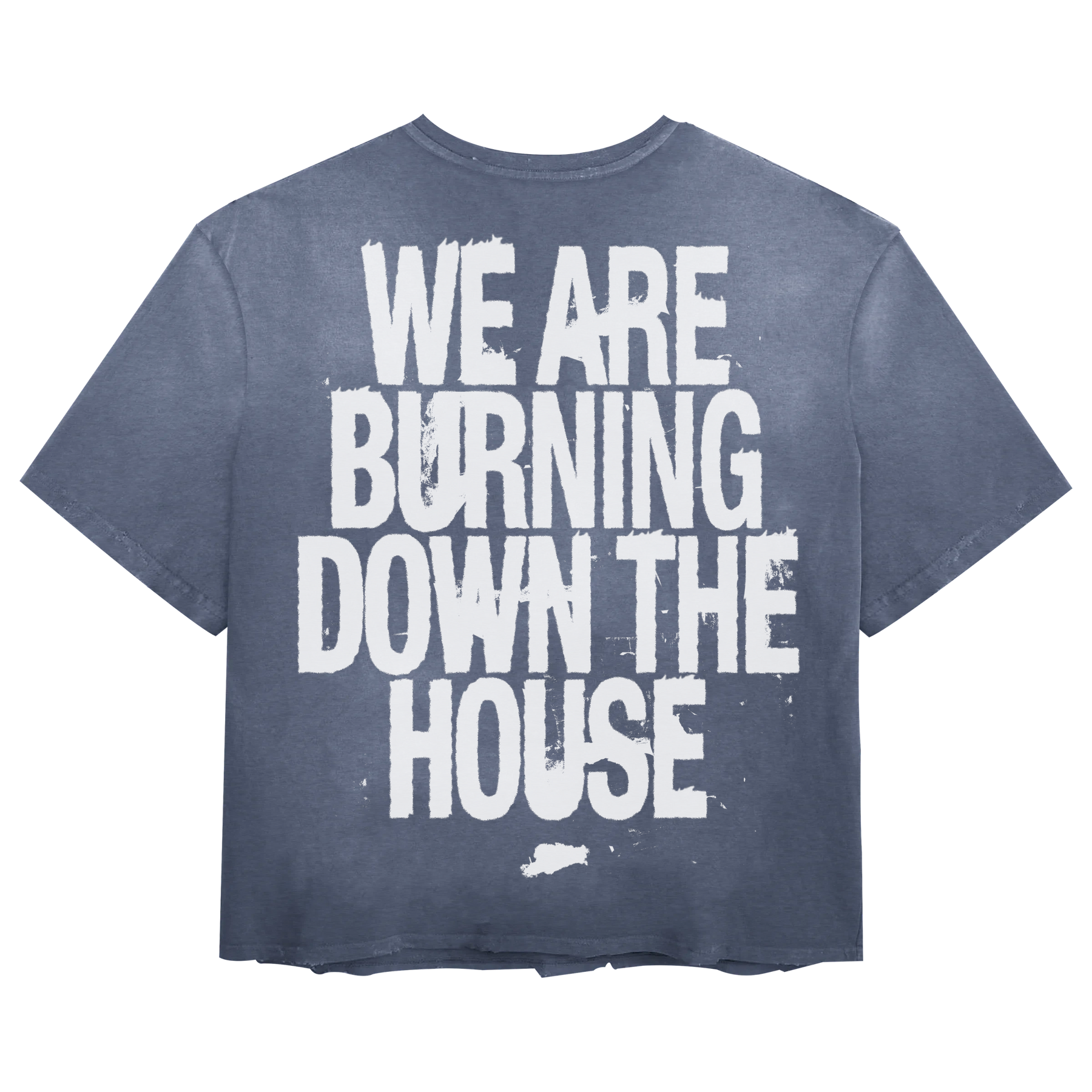 Burning Tee - Blue - Back