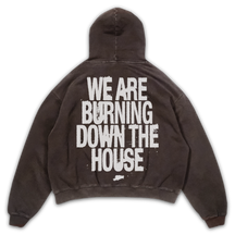 Burning Hoodie - Brown - Back