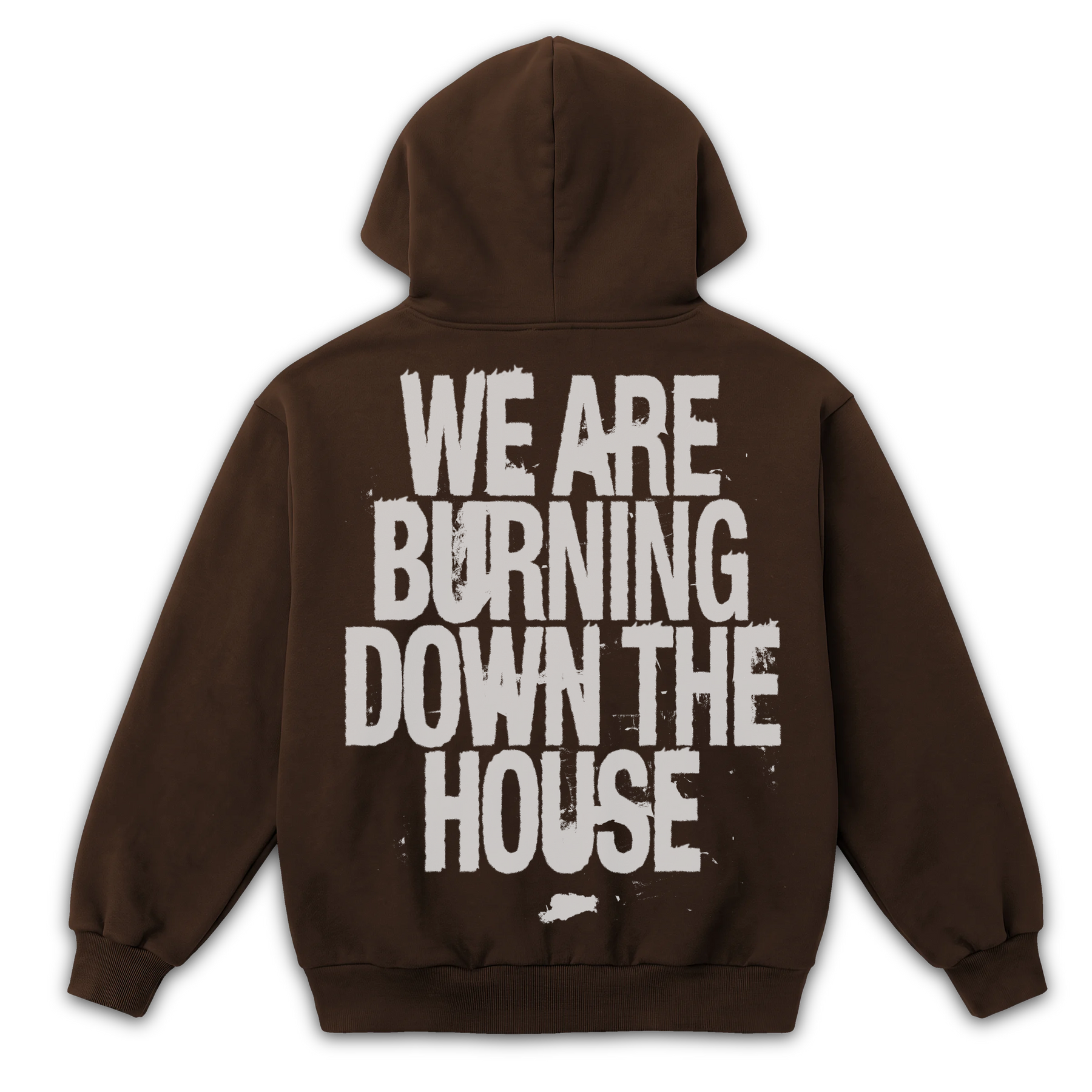 Burning Zip Up - Brown - Back
