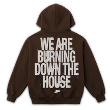 Burning Zip Up - Brown - Back