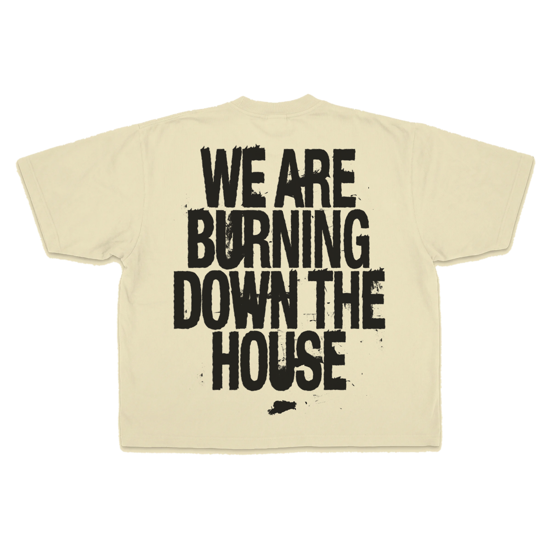 Burning Drop Tee - Cream - Back