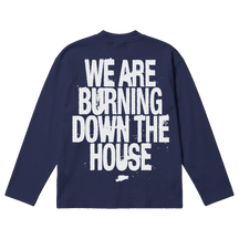Burning Baggy L/S Tee - Blue - Back