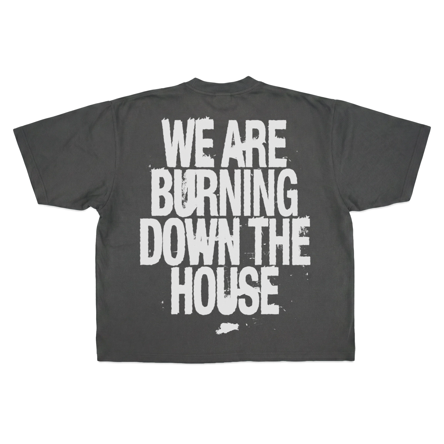 Burning Drop Tee - Grey - Back