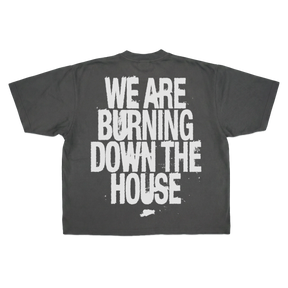 Burning Drop Tee - Grey - Back
