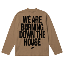 Burning Baggy L/S Tee - Latte - Back