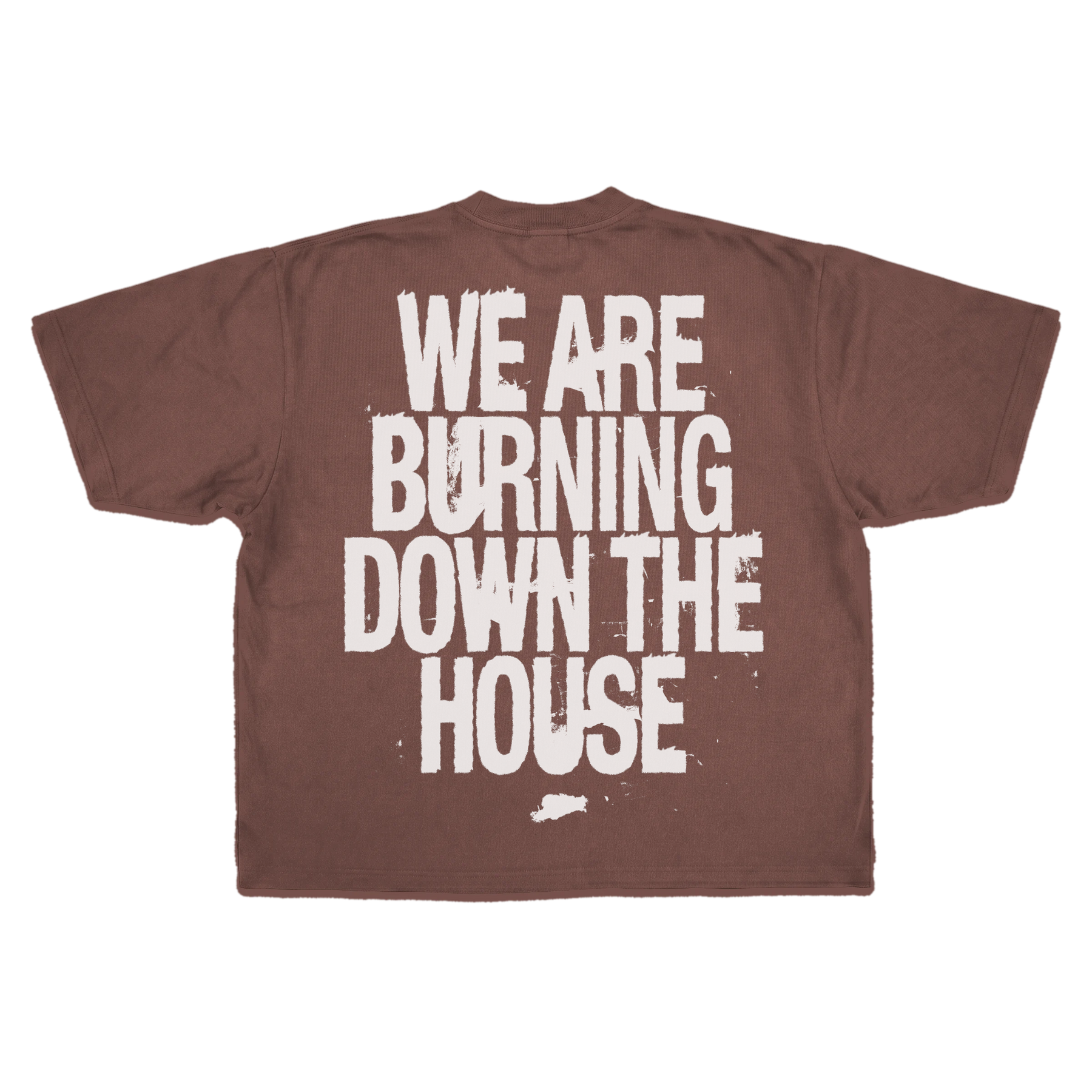 Burning Drop Tee - Mocha - Back