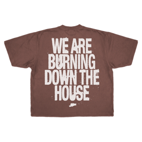 Burning Drop Tee - Mocha - Back