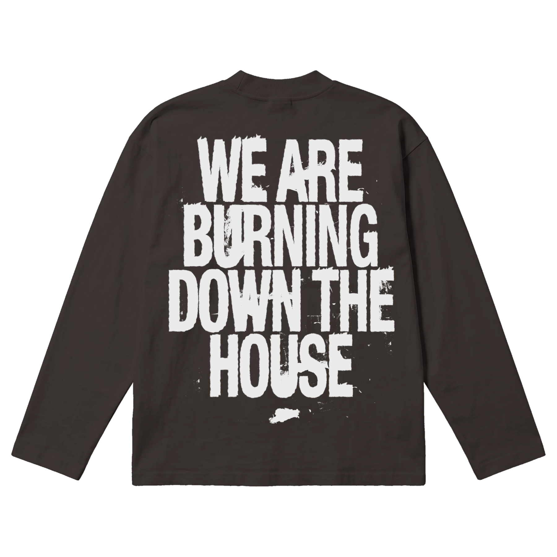 Burning Baggy L/S Tee - Off Black - Back