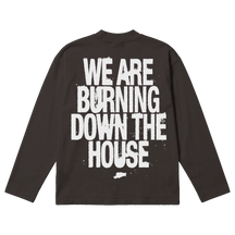 Burning Baggy L/S Tee - Off Black - Back