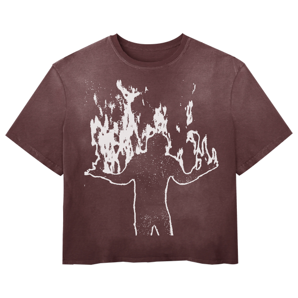Burning Tee - Red - Front