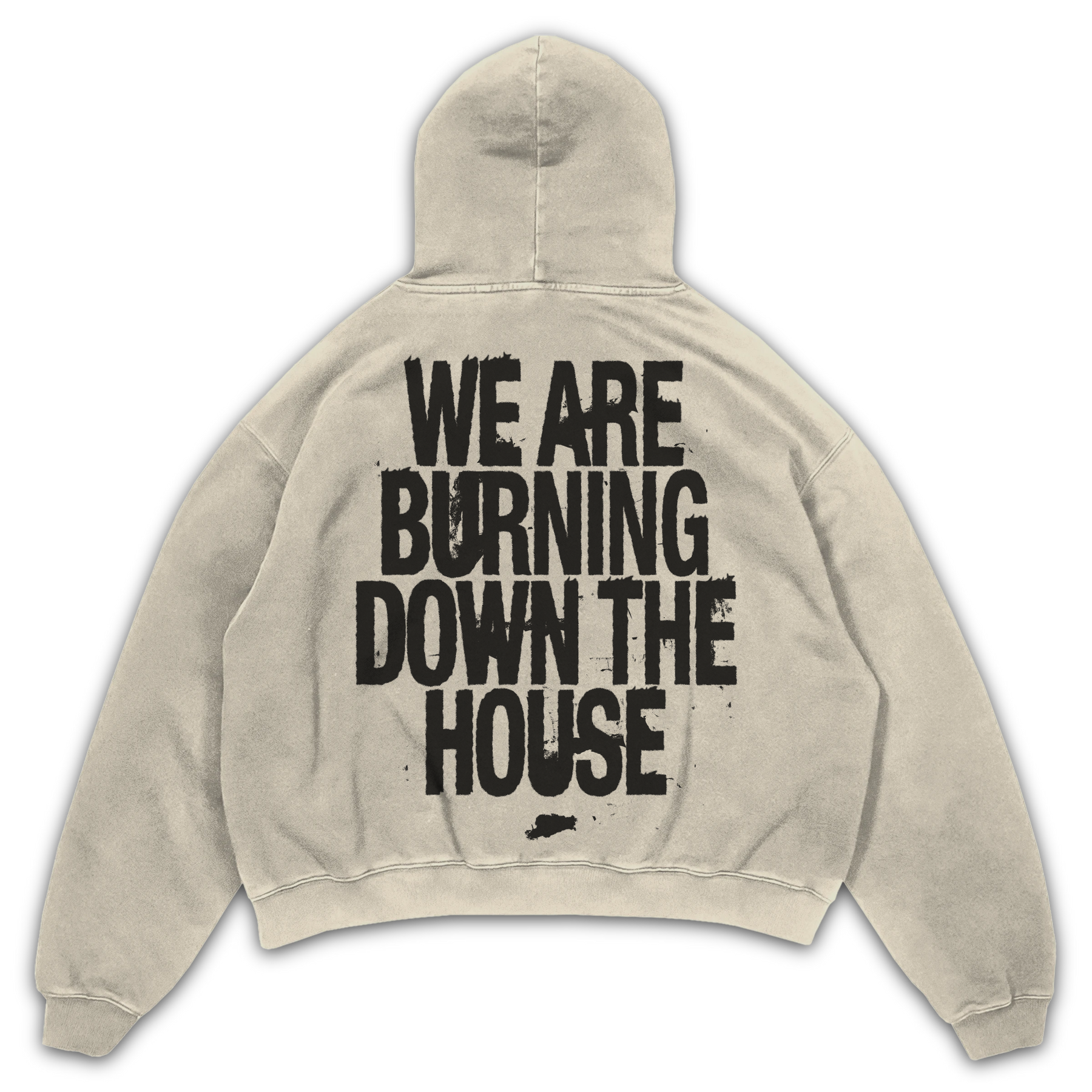 Burning Hoodie - Sand - Back