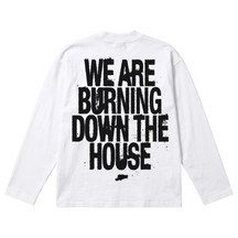 Burning Baggy L/S Tee - White - Back
