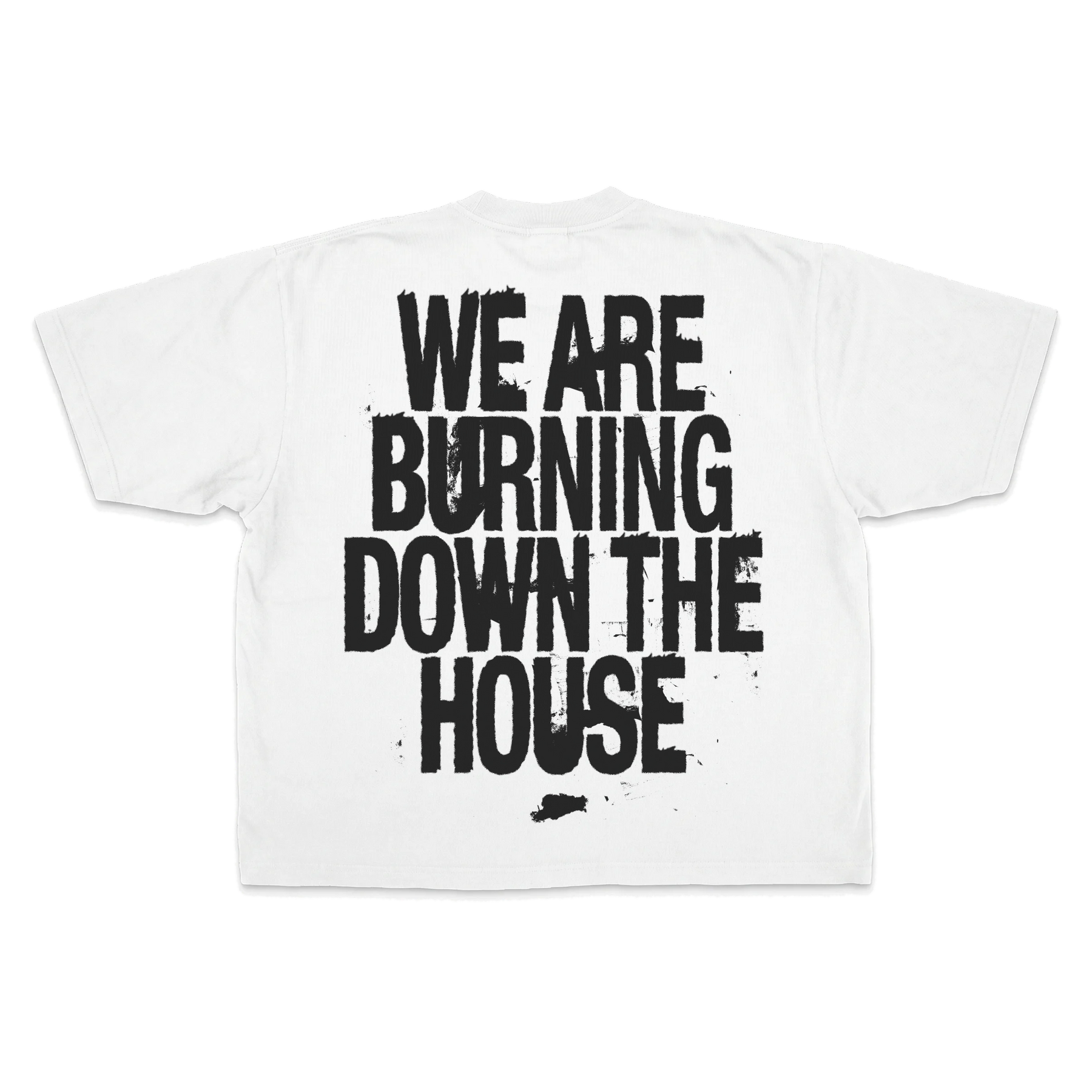 Burning Drop Tee - White - Back
