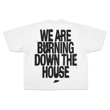 Burning Drop Tee - White - Back