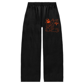 Casper Baggy Sweatpants - Black - Front