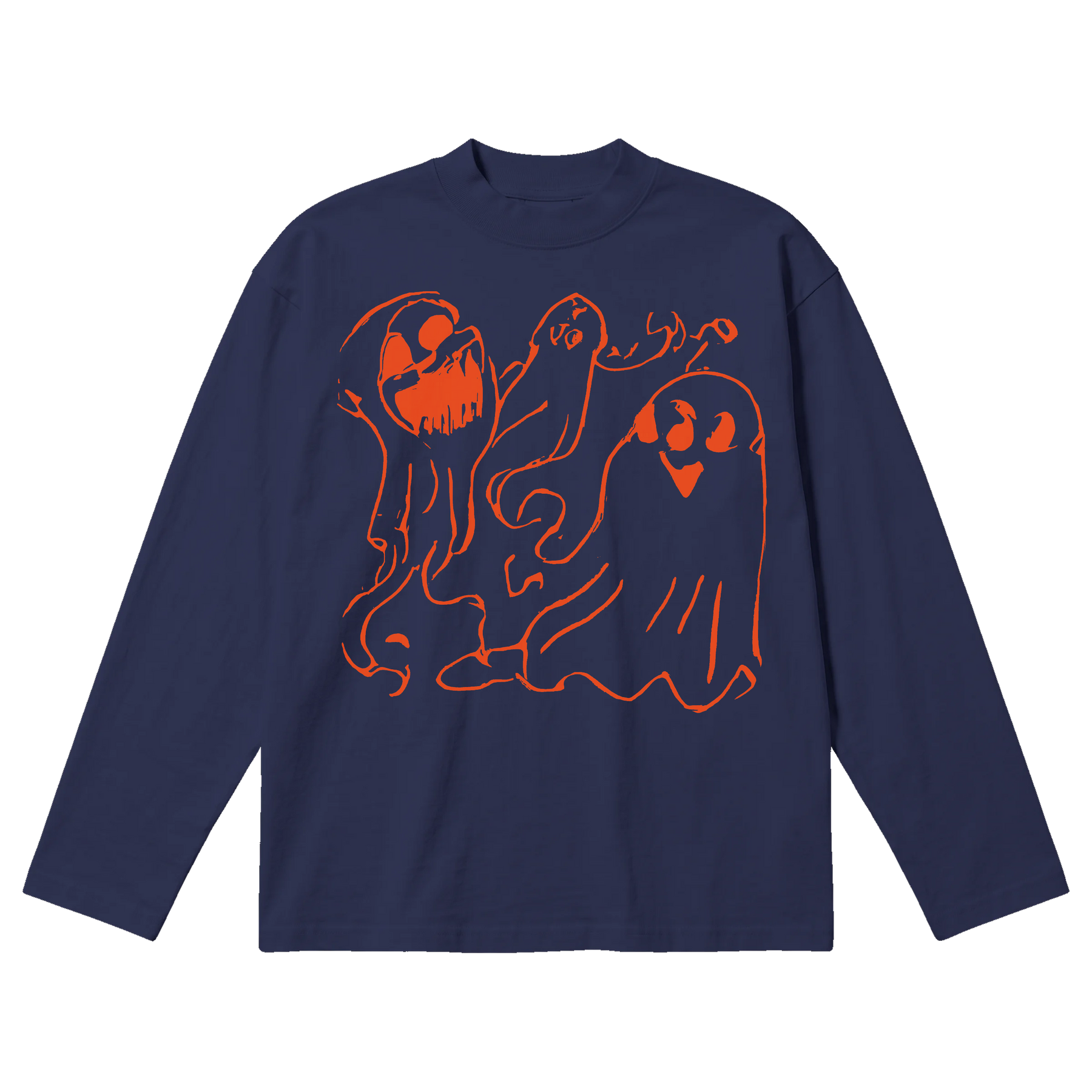 Casper Baggy L/S Tee - Blue - Front