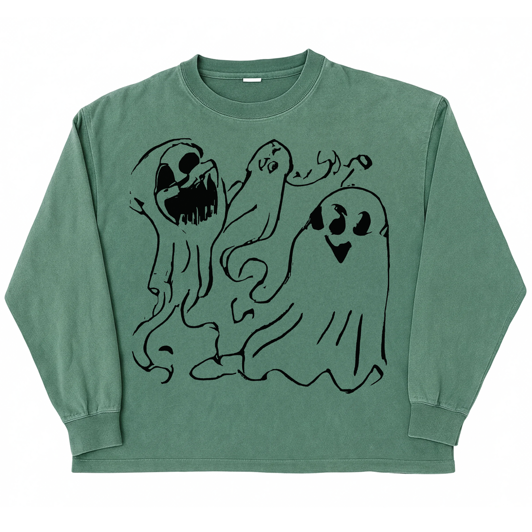 Casper L/S Tee - Green - Front