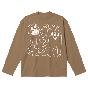 Casper Baggy L/S Tee - Latte - Front
