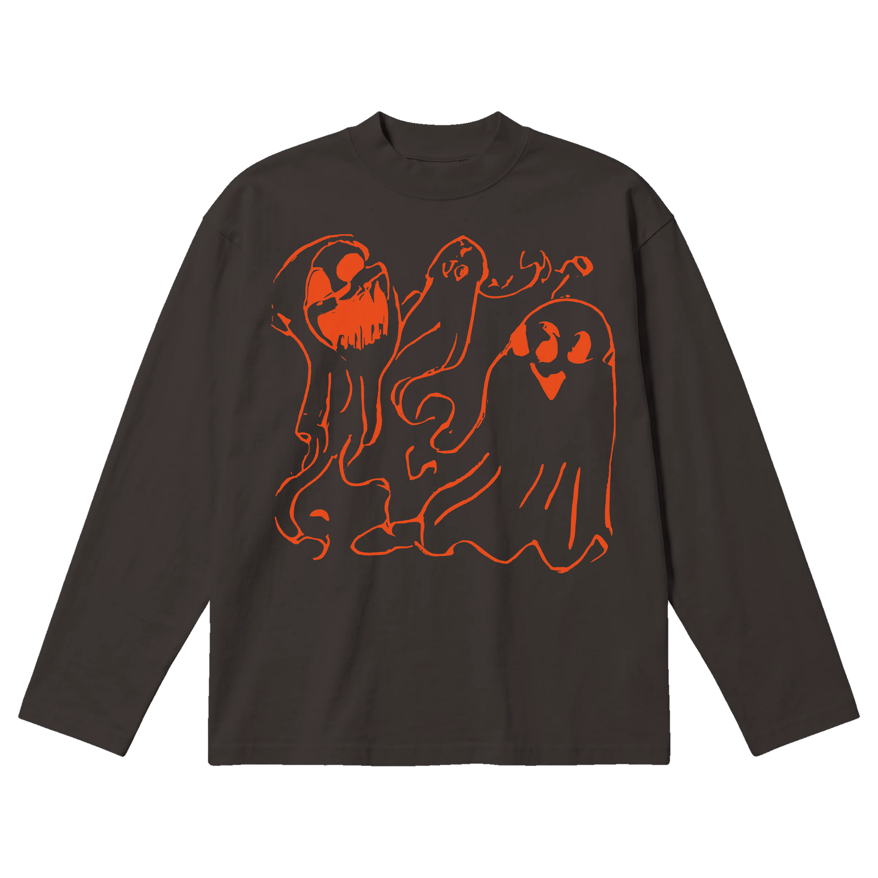 Casper Baggy L/S Tee - Off Black - Front