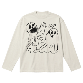 Casper Baggy L/S Tee - Off White - Front
