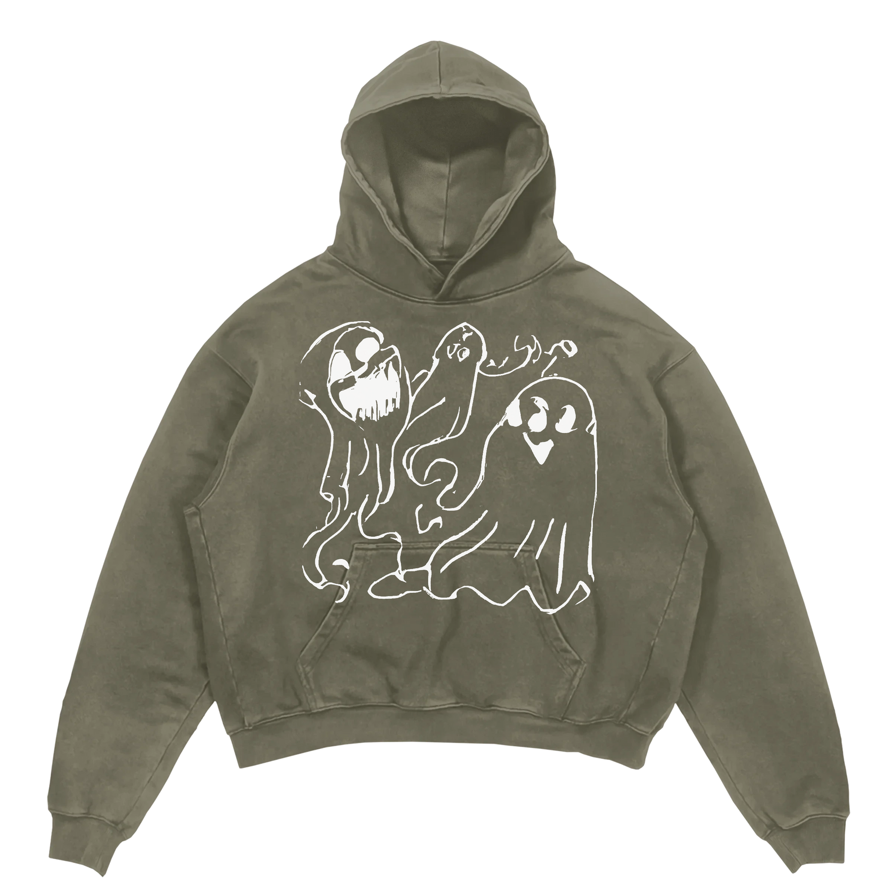 Casper Hoodie - Olive - Front
