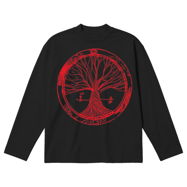Circle of Life Baggy L/S Tee - Black - Front