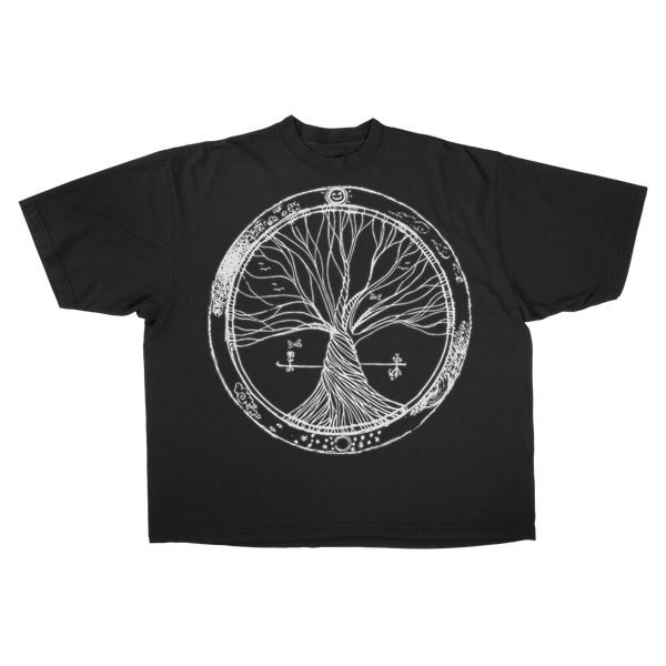 Circle of Life Drop Tee - Black - Front