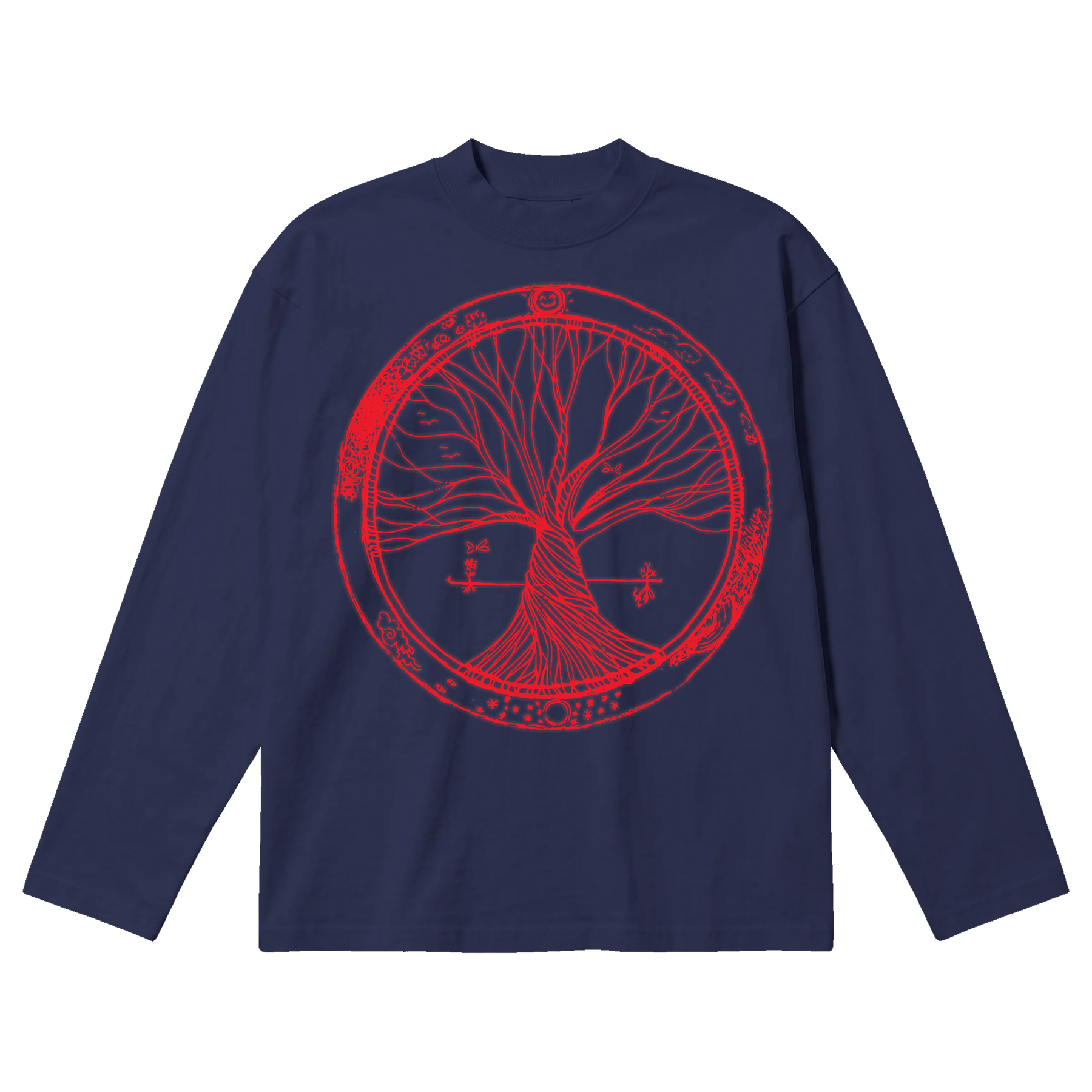 Circle of Life Baggy L/S Tee - Blue - Front