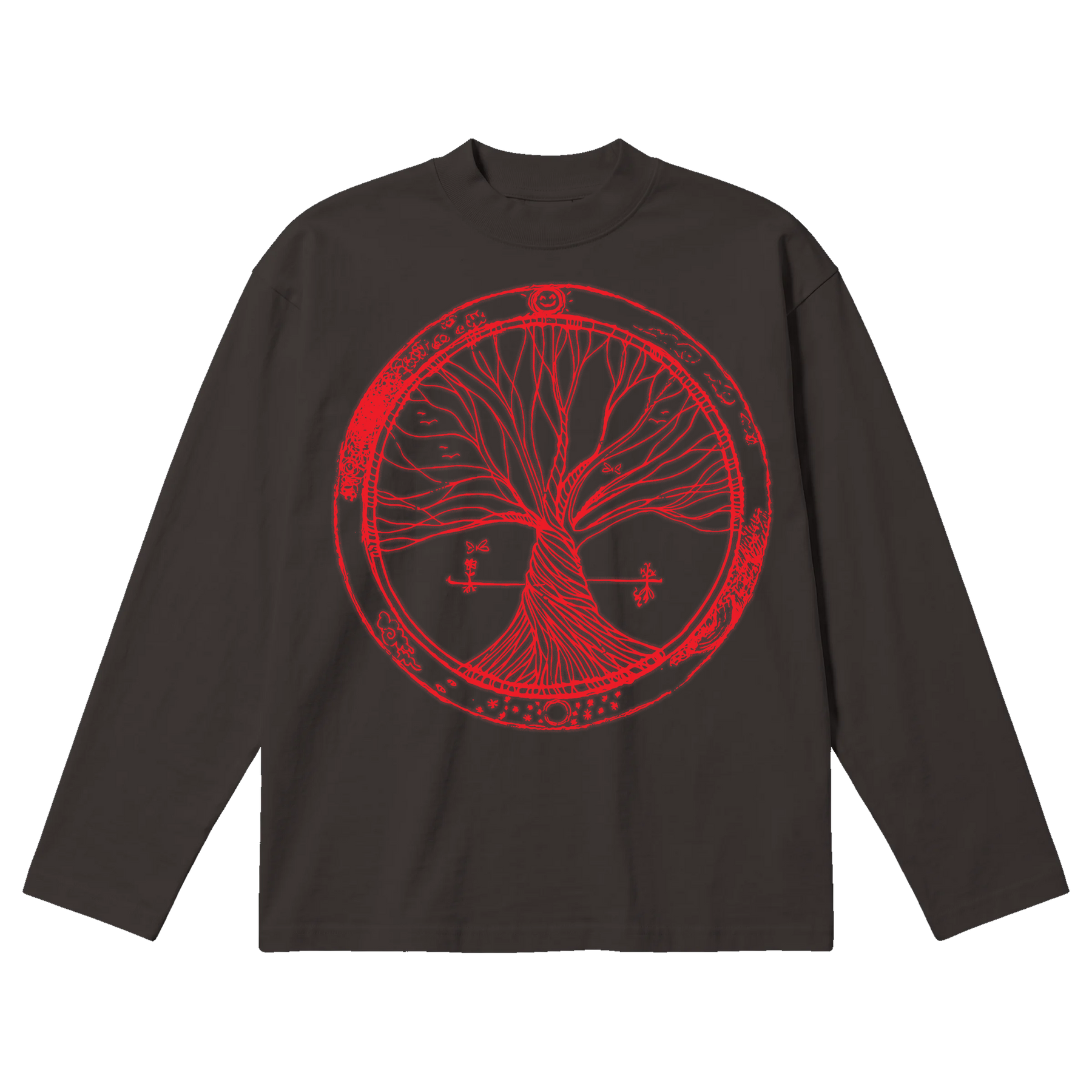 Circle of Life Baggy L/S Tee - Off Black - Front