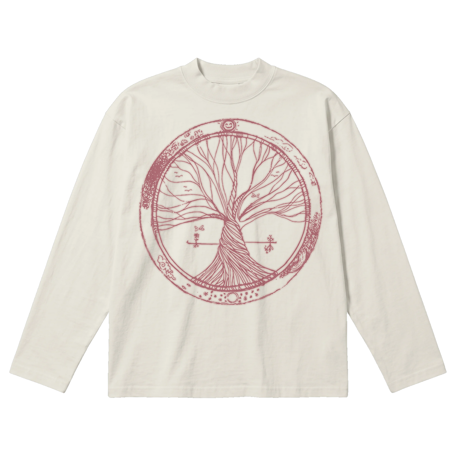 Circle of Life Baggy L/S Tee - Off White - Front