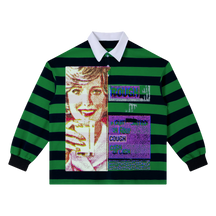 Cough Syrup Stripe Polo - Green - Front