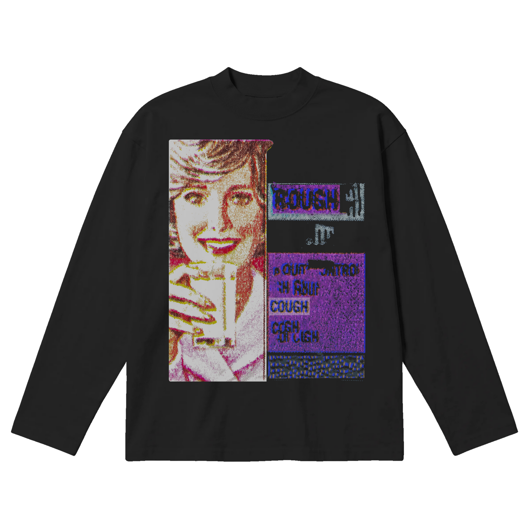 Cough Syrup Baggy L/S Tee - Black - Front