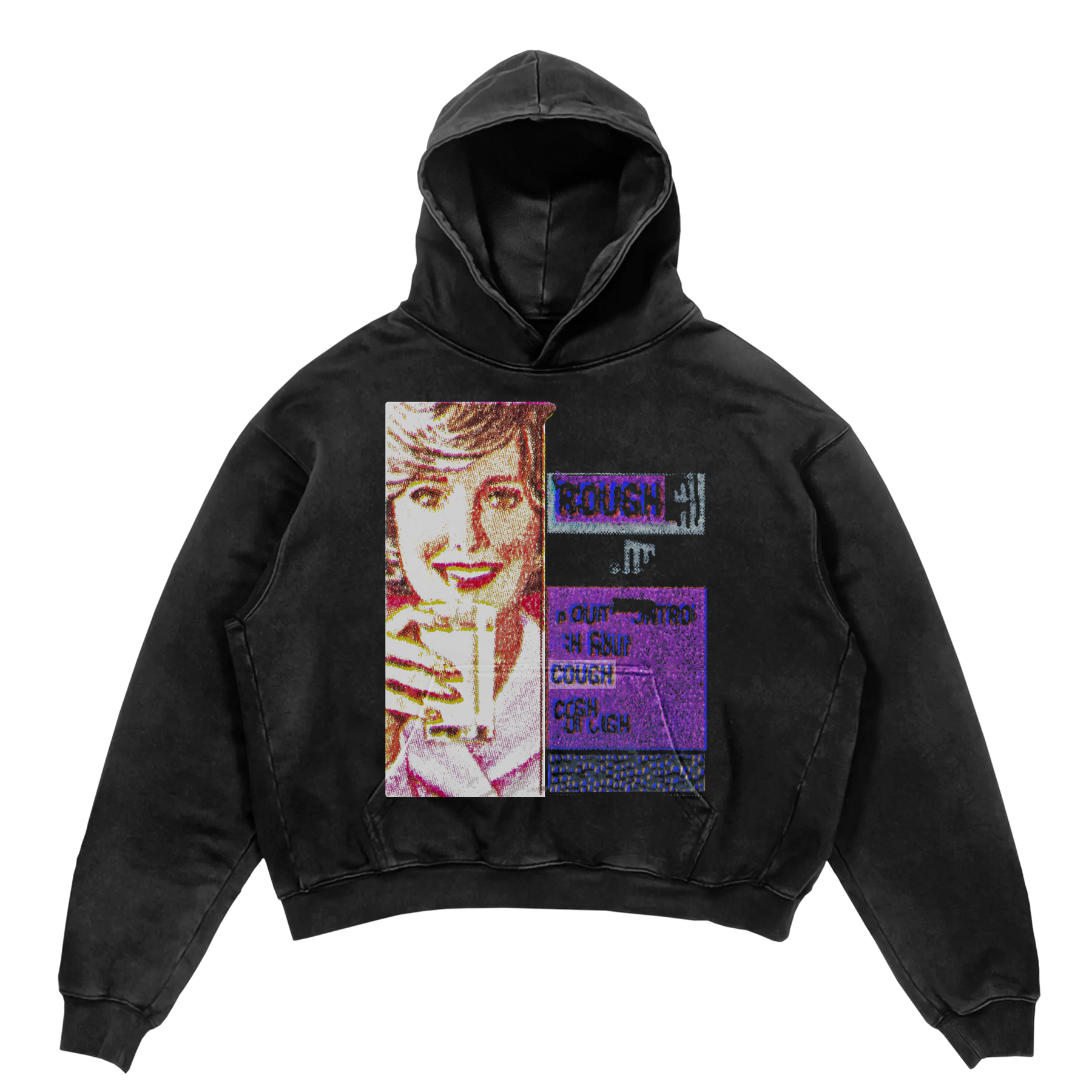 Cough Syrup Hoodie - Black - Front