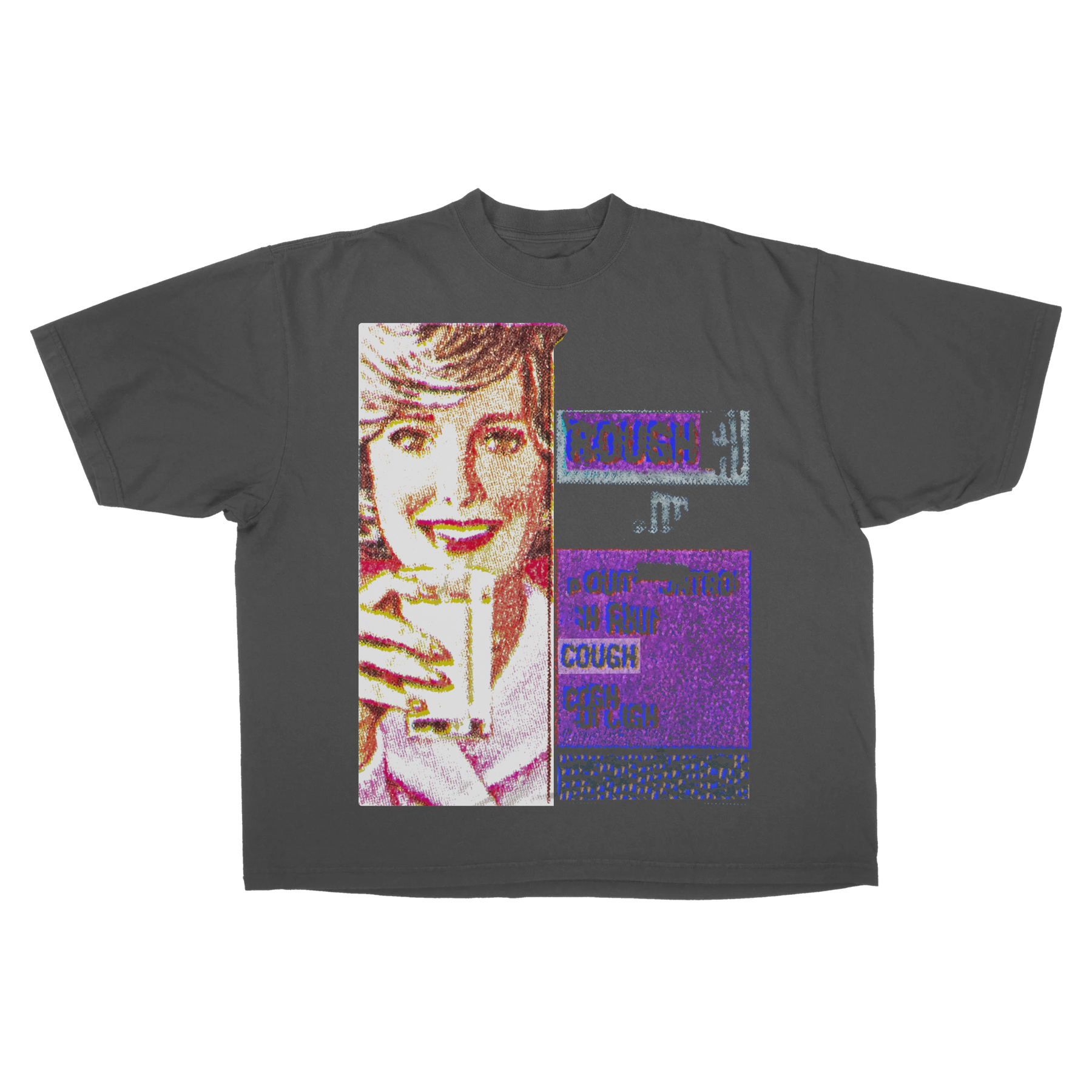 Cough Syrup Drop Tee - Grey - Front