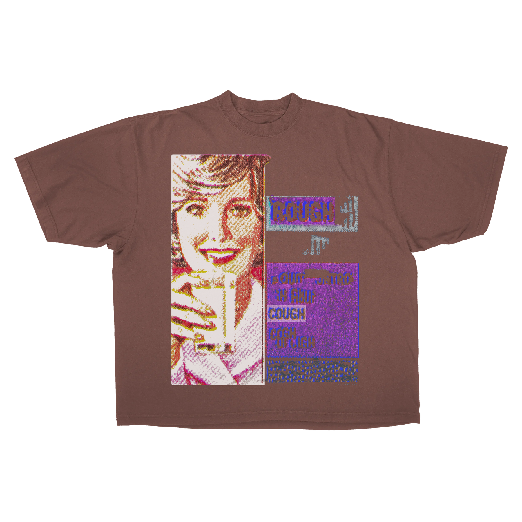 Cough Syrup Drop Tee - Mocha - Front