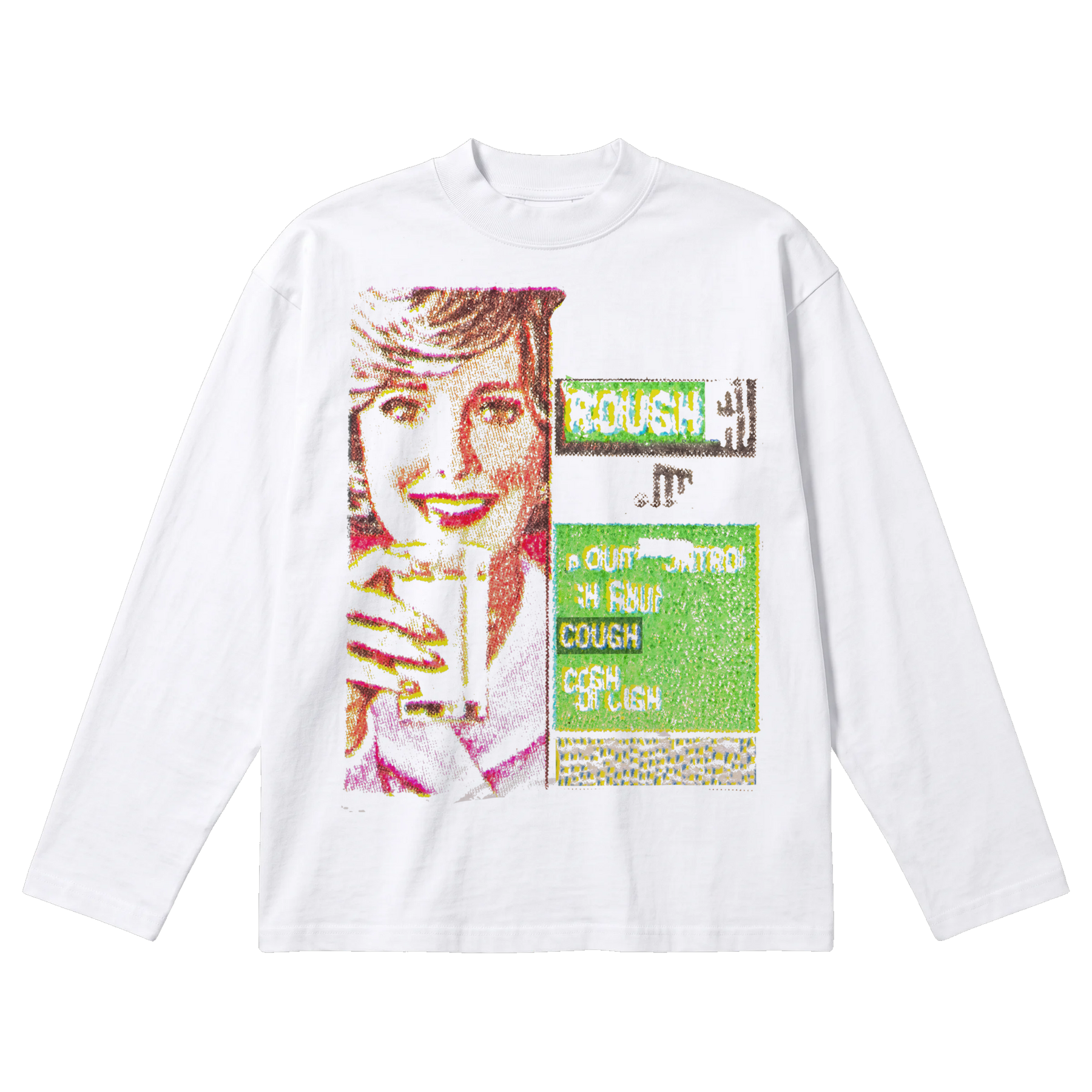 Cough Syrup Baggy L/S Tee - White - Front