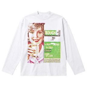 Cough Syrup Baggy L/S Tee - White - Front