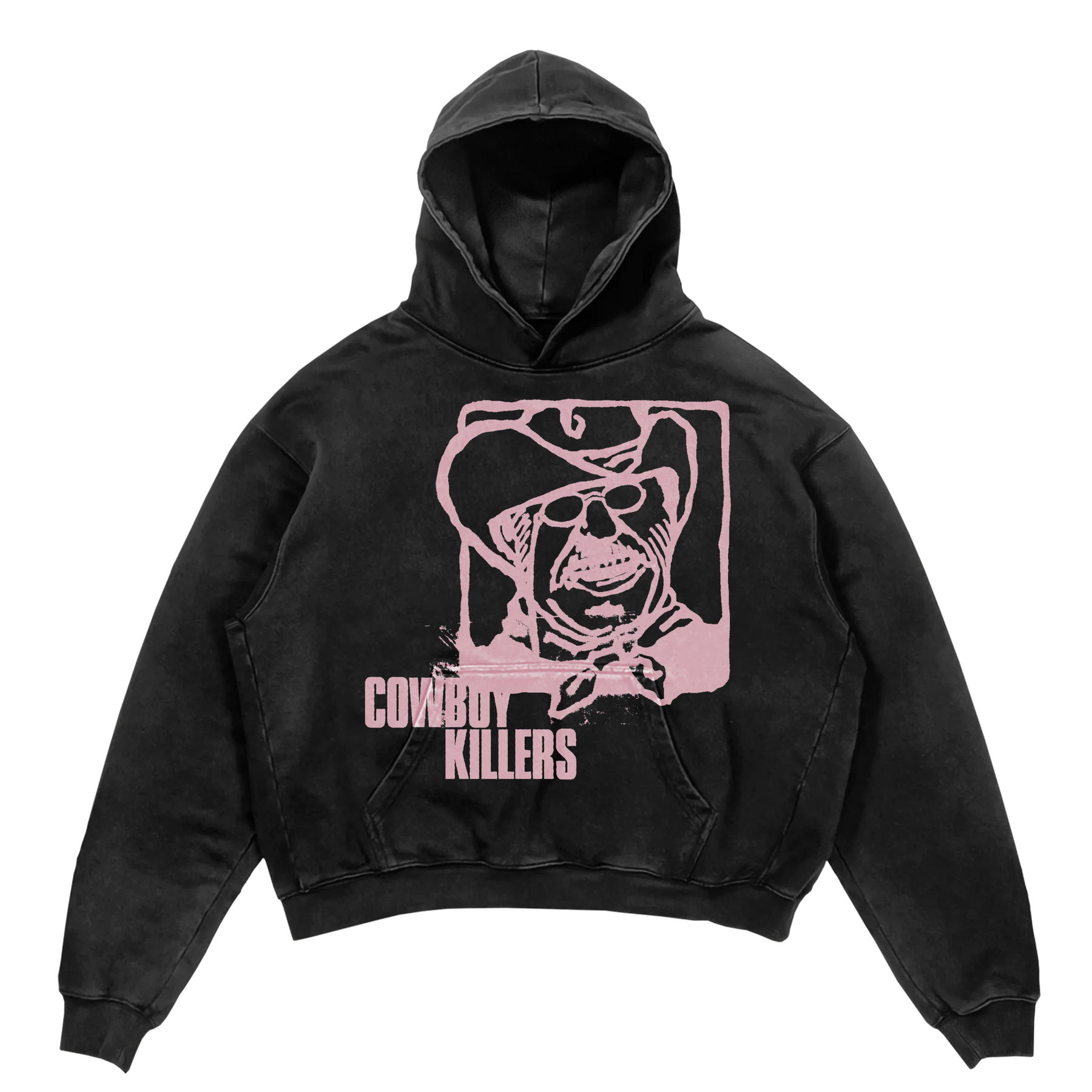 Cowboy Hoodie - Black - Front
