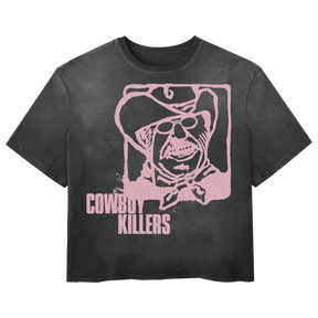 Cowboy Tee - Black - Front