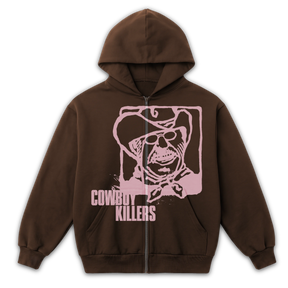 Cowboy Zip Up - Brown - Front
