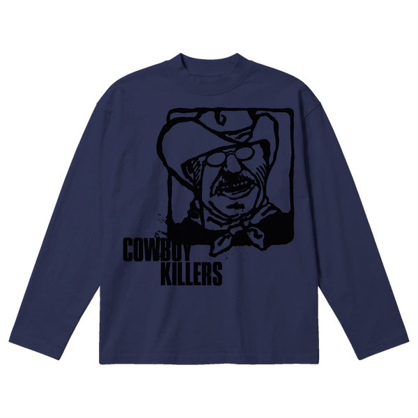 Cowboy Baggy L/S Tee - Blue - Front